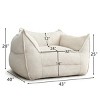 Bouclé Bean Bag Chair, Cozy Lounge Chair for Adults, Upholstered Accent Seating for Living Room & Bedroom-The Pop Home - 3 of 4
