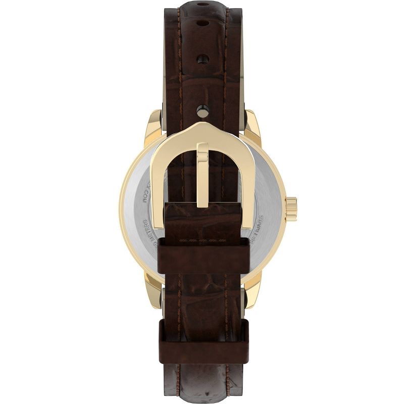 Women&#39;s Timex Easy Reader Watch with Leather Strap - Gold/Brown T20071JT, 3 of 8