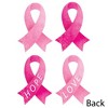 Big Dot of Happiness Pink Ribbon DIY Decorations - Breast Cancer Awareness Double-Sided Paper Ribbon-Shaped Essentials - Set of 20 - 3 of 4