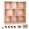 3-Tier Montessori  Wood Shelves Toy Organizers and Storage, 8-Compartment Storage Cabinet w/4 Wheels, for Toddler Kids Room, Classroom, Nursery - 2 of 4