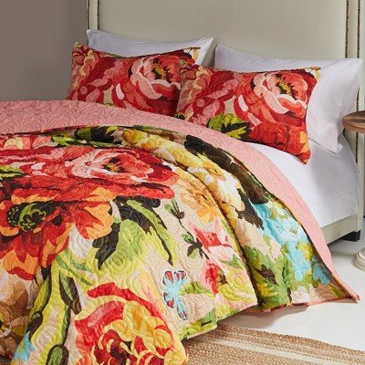 Senna Boho Floral Quilted Reversible Standard Pillow Sham