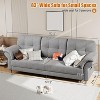 83" Futon Sofa Bed, 3-Seat Upholstered Couch Bed with Tufted Backrests & Curved Armrests, Side Pockets for Storage, for Living Room Bedroom - 3 of 4
