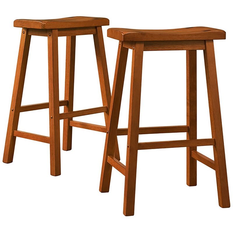 Set of 2 29" Watkins Saddle Seat Backless Counter Height Barstools - Inspire Q, 4 of 6