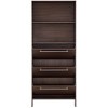 CAVINAS 79" Narrow Shoe Storage Cabinet with 3 Flip-Down Drawers,Tall Cabinet with Open Shelves,Walnut Accent Cabinet for Living Room,Entryway,Hallway - 2 of 4