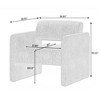 single sofa chair, upholstered comfortable chair with armrests, for dining room/bedroom/living room/reception - 4 of 4