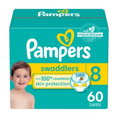 Pampers Swaddlers Sensitive Disposable Diapers - Size 8 - 60ct