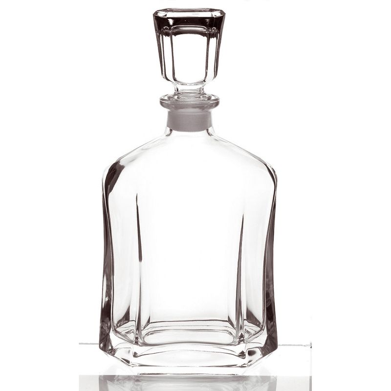 Bormioli Rocco Capitol Glass Decanter, Airtight Geometric Stopper, 23.75 oz Whiskey Decanter for Wine, Bourbon, Brandy, Liquor, Juice, Made in Italy, 2 of 9