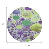 Purple Green And Ivory Geometric Washable Indoor Outdoor Area Rug - 3 of 4