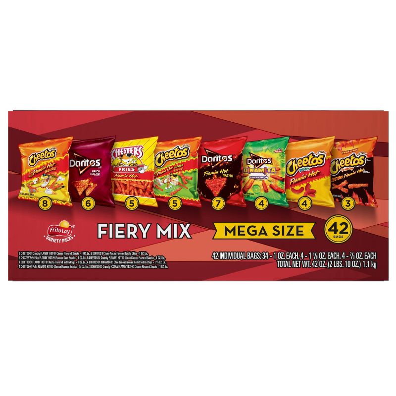 Frito-Lay Fiery Snack Mix Variety Pack - 42ct/42oz, 4 of 7