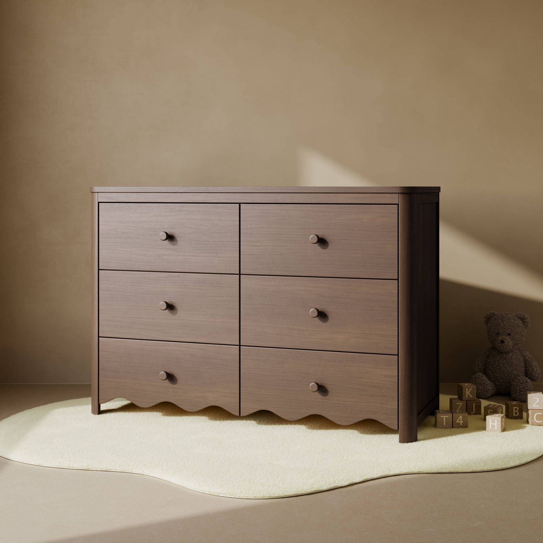 Storkcraft Casablanca 6-Drawer Double Dresser - Hazelnut