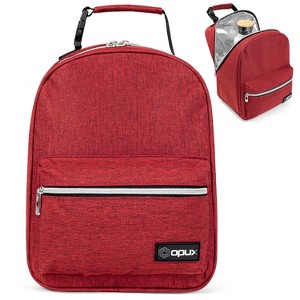 OPUX Insulated Lunch Box Boys Girls Kids Teens, Leakproof Cooler Bag Women Men Adults, Backpack Shape Tote, Back to School Gift - 1 of 4