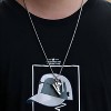 Men's Silver - Toned Stainless Steel Box Chain Necklace with Sneaker Pendant - 2 of 4