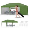 10 x 20 Pop Up Canopy Tent with 4 Sidewalls – Commercial Outdoor Sun Shade with Roller Bag & Accessories - 3 of 4