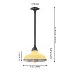 JONATHAN Y Jasper Farmhouse Industrial Indoor/Outdoor Iron LED Pendant - 4 of 4