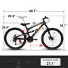 VASIP 26" Mountain Bike, 21 Speeds Steel Mountain Bike, Disc Brakes and Dual/Full Suspension MTB, Adult Sport Bicycle for Trail, Snow, Commuter - 3 of 4