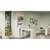 Vynxaria 83.4'' Tall White Bookshelf with Writing Desk Modern Bookcase, Adjustable Shelf, Drawer Storage for Livingroom/Office - 3 of 4