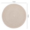 REGALWOVEN Farmhouse Thick Rattan Washable Kitchen Placemats 6 Pcs - 3 of 4