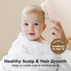 Baby Hair Brush and Comb Set, Oval Wooden Baby Brush Set for Newborns, Infant, Toddler Grooming Kit - image 3 of 4