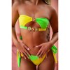 'Lemon Lime' Asymmetrical Tie Side Bottoms Lemon Lime Large - 4 of 4