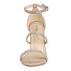 Allegra K Women's Strappy Rhinestone Stiletto Heel Heel Sandals - 3 of 4