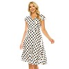Women's Solid And Print V-neck Skater Dress - 2 of 3