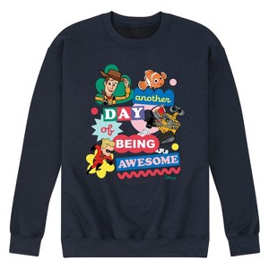 Men's - Disney - Another Day Of Being Awesome Graphic Fleece Sweatshirt - 1 of 4