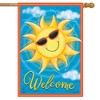 Summer Sunshine Welcome House Flag Sunglasses 28" x 40" Briarwood Lane - 2 of 4
