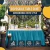 Crown Display 6 pack Disposable Plastic Tableskirts - 29" x 14 Ft ruffled Table Skirt with Adhesive Strip - 6 Count - 3 of 4