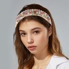 Unique Bargains Crystal Headband Rhinestone Hairband for Women Multicolour 1.2 Inch Wide 1Pcs - 2 of 4