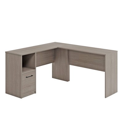 Beginnings L-Shaped Home Office Desk Silver Sycamore - Sauder