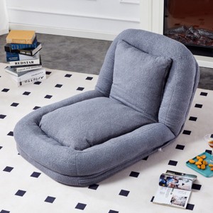 Folding Teddy Lounge Chair with 5 Adjustable Positions for Floor Gaming,Reading or Meditation-Cuddlewood - 1 of 4