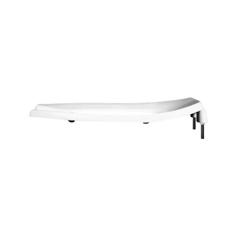 Never Loosens Elongated Open Front Commercial Plastic Toilet Seat White - Mayfair by Bemis, 3 of 5