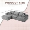 NicBex Couches for Living Room 108.27" L-shaped Sectional Sofa Chenille Upholstered 3-seater Sofa Couch with Throw Pillows - 2 of 4