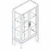 Elegant 2-Door Curio Cabinet with Tempered Glass Doors, Mirrored Back Panel, and Adjustable Shelves - Lighted Display Cabinet for Home - 2 of 4