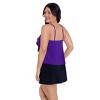 Trimshaper Women's Rachel 5 Tier Ruffle Tankini Swimsuit Top - 2 of 3