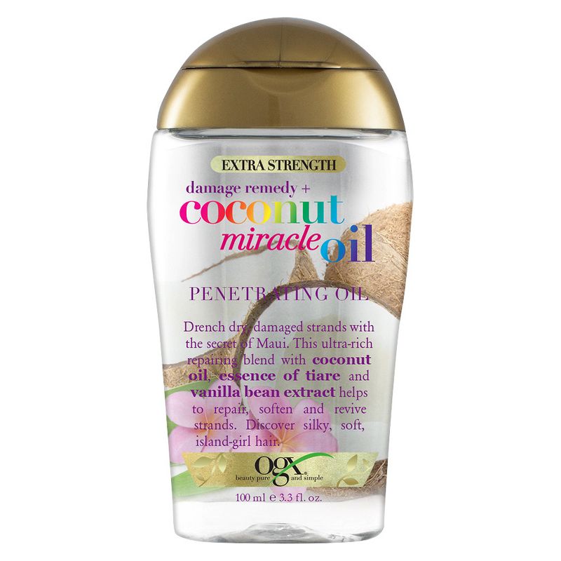 OGX Extra Strength Damage Remedy + Coconut Miracle Oil Penetrating Oil - 3.3 fl oz, 1 of 7