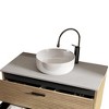 Vynxaria 15.56"x15.56" Square Ceramic Vessel Bathroom Sink Gloss White - 4 of 4