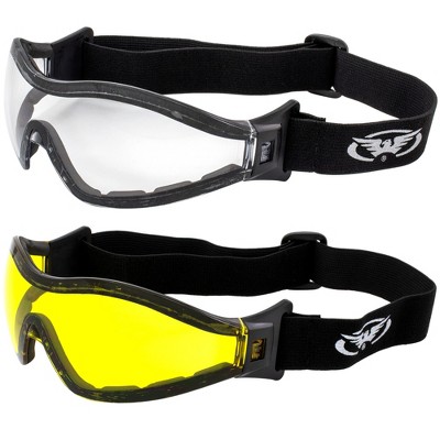 black frame | clear, yellow lens
