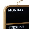 Wooden Sign Calendar Wall Decor Black - Olivia & May: Contemporary MDF Vertical Chain-Hung Art - 2 of 4