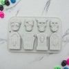 Unique Bargains Candy Mould 8-Cavity Tombstone Skull Candy Mould Hand Wash 7.8"x5.2"x0.91" 1 Pc - 2 of 4