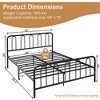 Costway Stylish Queen Size Metal Bed Frame Platform Bed Base w/ Headboard & Footboard - 3 of 4