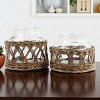 Slickblue Glass and Woven Willow Canister for Kitchen or Pantry, XSmall or XXSmall - 3 of 4