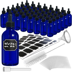 Nevlers 4 Oz Leakproof Blue Glass Dropper Bottles (Pack of 48) - 1 of 4