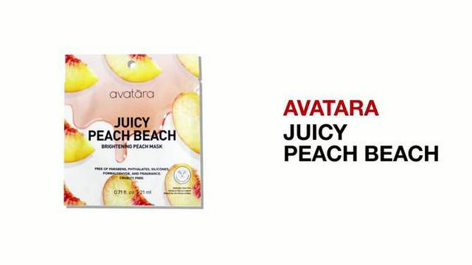 Avatara Peach Beach Brightening Mask - 0.71 fl oz, 2 of 12, play video