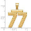 Black Bow Jewelry 14k Yellow Gold, Varsity Collection, Large D/C Pendant Number 77 - 2 of 3