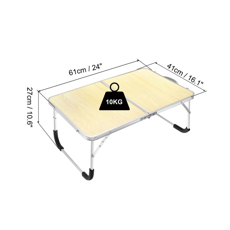 Unique Bargains for Bed Sofa Foldable Laptop Table Portable Picnic Bed Tray Tables Snacks Reading Working Desk 1 Pc, 2 of 6