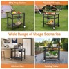 Sturdy Steel Outdoor Grill Cart with Great Carrying Capacity, Multi-Function Design for BBQ Prep, Grilling, and More - 3 of 4