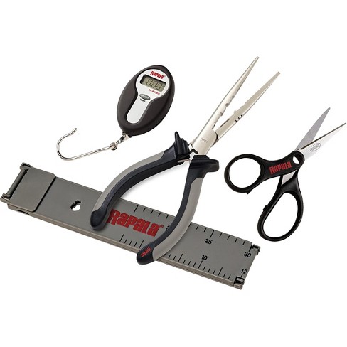 Rapala Fisherman's Tool Combo Pack (scissors, Pliers, Ruler, Scale) - Black  : Target