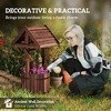 Resenkos Wood Wishing Well for Outside with Hanging Bucket, Wishing Well Planter with Drain Hole for Garden Patio, Natural - 2 of 4