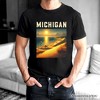 Scenic Michigan State Sleeping Bear Dunes T-Shirt, Great Lakes Sunset Tee and Coastal Souvenir | OrnamentallyYou - 4 of 4